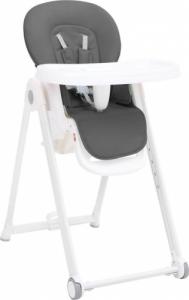 vidaXL Wysokie krzesełko dla dziecka, ciemnoszare, aluminiowe 1