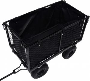 vidaXL Wyściółka do wózka ogrodowego, czarna, 86x46x41cm, tkanina 2