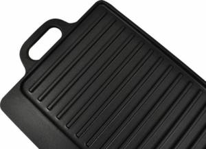 vidaXL Żeliwna płyta grillowa, dwustronna, 50x23 cm 4