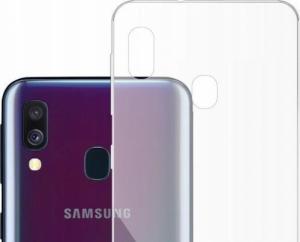 etumi Etui Do Samsung Galaxy A40 Gumowe Slim Clear View Pokrowiec Ochronny / Futerał Obudowa / Ochrona Clear Cover Bezbarwne Slim Case0040 3
