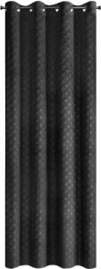 Eurofirany Zasłona Velvet Julia 140 x 250 Przelotka Czarny 1