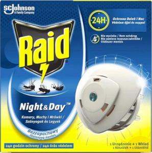 Johnson & Johnson RAID NIGHT &DAY URZĄDZENIE KOMARY MUCHY MRÓWKI 1