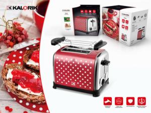 Toster Kalorik Kalorik Toster RETRO Czerwony w Białe Kropki 950 W TO1045 RWDN 7