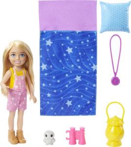 Lalka Barbie Mattel Kemping - Chelsea + śpiwór (HDF77) 1
