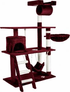 Tectake Drapak dla kota Marcel 141 cm - bordowy 3