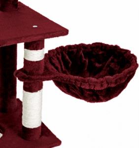 Tectake Drapak dla kota Marcel 141 cm - bordowy 9