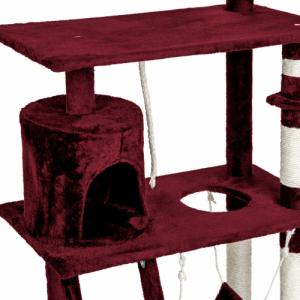 Tectake Drapak dla kota Marcel 141 cm - bordowy 10