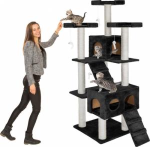 Tectake Drapak dla kota Knuti 186 cm - czarny 2