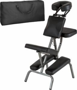 Tectake Krzesło do masażu ze sztucznej skóry - czarny 1