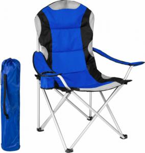 Tectake Krzesło turystyczne wyścielane - niebieski 1