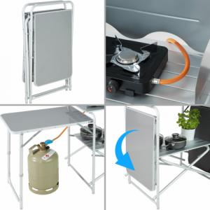 Tectake Kuchnia kempingowa 172x52x104cm - czarny 4