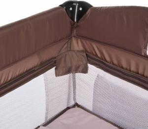 Tectake Łóżeczko turystyczne z przewijakiem kojec - brązowy 7