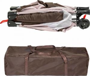 Tectake Łóżeczko turystyczne z przewijakiem kojec - brązowy 9