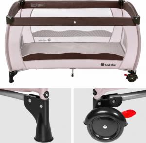 Tectake Łóżeczko turystyczne - kawowy 2