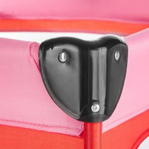 Tectake Łóżeczko turystyczne z przewijakiem kojec - pink 8