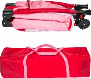 Tectake Łóżeczko turystyczne z przewijakiem kojec - pink 9