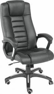 Krzesło biurowe Tectake z sztucznej skóry Czarne 1