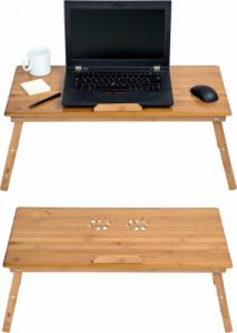 Tectake Stół do laptopa wykonany z drewna 5