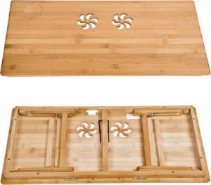 Tectake Stół do laptopa wykonany z drewna 8