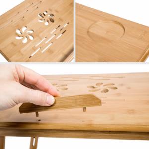 Tectake Stół do laptopa wykonany z drewna 7