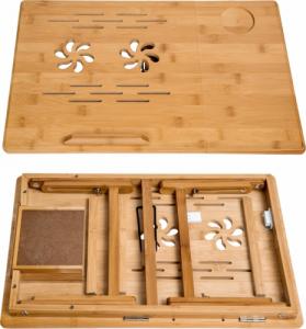 Tectake Stół do laptopa wykonany z drewna 8