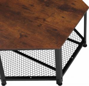 Tectake Stolik kawowy Norwich - industrialny ciemny 3