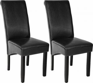 Tectake 2 eleganckie krzesła do jadalni lub salonu - czarny 1