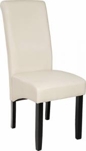 Tectake Eleganckie krzesło do jadalni lub salonu - kremowy 1