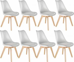Tectake 8 krzesła do jadalni Friederike - biały 1