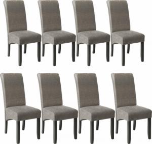 Tectake 8 eleganckie krzesła do jadalni lub salonu - szary, wzór marmurkowy 1