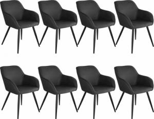 Tectake 8x Krzesło Marilyn - antracytowo-czarne 1
