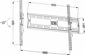 Tectake Uchwyt ścienny 400877 32'' - 63'' 7