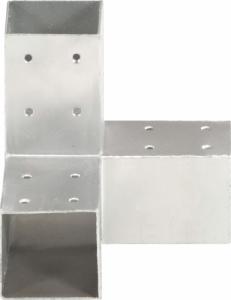 vidaXL Łączniki w kształcie Y, 4 szt., galwanizowany metal, 71x71 mm 4