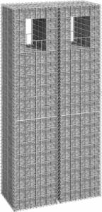 vidaXL Słupki gabionowe, 2 szt., 40x40x180 cm, żelazo 1