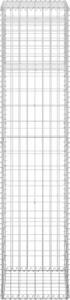vidaXL Słupki gabionowe, 2 szt., 40x40x180 cm, żelazo 5
