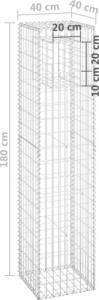 vidaXL Słupki gabionowe, 2 szt., 40x40x180 cm, żelazo 7