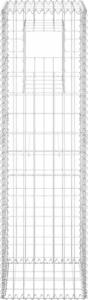 vidaXL Słupki gabionowe, 2 szt., 40x40x140 cm, żelazo 4