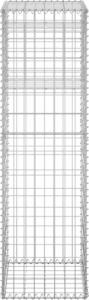 vidaXL Słupki gabionowe, 2 szt., 40x40x140 cm, żelazo 5