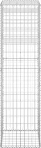 vidaXL Słupki gabionowe, 2 szt., 50x50x180 cm, żelazo 5