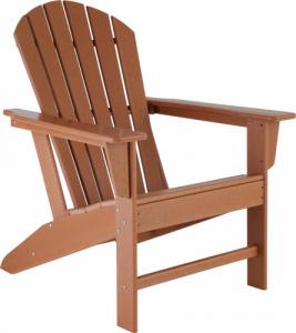 Tectake Krzesło ogrodowe Janis - brązowy 1