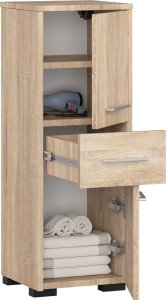 Fabryka Mebli Akord SZAFKA - SŁUPEK REGAŁ ŁAZIENKOWY FIN 2D 1SZ DĄB SONOMA 2