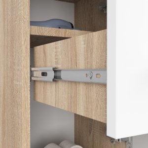 Fabryka Mebli Akord SZAFKA - SŁUPEK REGAŁ ŁAZIENKOWY FIN 2D 1SZ DĄB SONOMA / BIAŁA 4