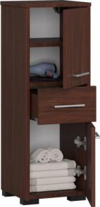 Fabryka Mebli Akord SZAFKA - SŁUPEK REGAŁ ŁAZIENKOWY FIN 2D 1SZ WENGE 2