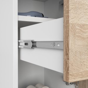 Fabryka Mebli Akord SZAFKA - SŁUPEK REGAŁ ŁAZIENKOWY FIN 2D 1SZ BIAŁY / SONOMA 6