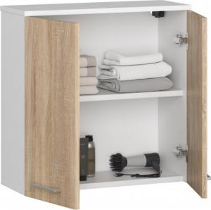 Fabryka Mebli Akord SZAFKA WISZĄCA W 60 cm FIN 2D BIAŁY / SONOMA 2