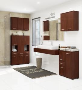 Fabryka Mebli Akord SŁUPEK REGAŁ ŁAZIENKOWY FIN NAD PRALKĘ WENGE 4