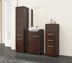 Fabryka Mebli Akord SŁUPEK REGAŁ ŁAZIENKOWY FIN 2D 1SZ 1W WENGE 3