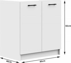 Fabryka Mebli Akord Szafka kuchenna pod zlewozmywak Oliwia S 80 cm Biała 3