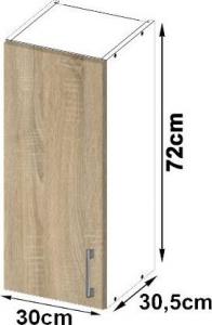 Fabryka Mebli Akord SZAFKA KUCHENNA WISZĄCA W 30cm D1 H720 LIMA 3