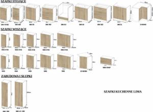 Fabryka Mebli Akord SZAFKA KUCHENNA WISZĄCA W 30cm D1 H720 LIMA 4